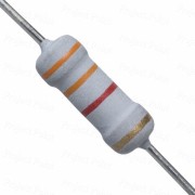3.3K Ohm 1W Flameproof Metal Oxide Resistor - Medium Quality