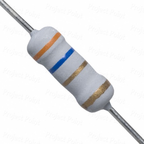3.6 Ohm 1W Flameproof Metal Oxide Resistor - Medium Quality (Min Order Quantity 1pc for this Product)
