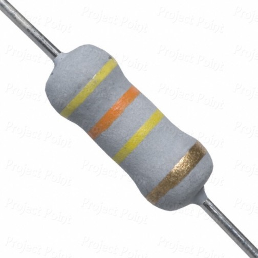 430K Ohm 1W Flameproof Metal Oxide Resistor - Medium Quality (Min Order Quantity 1pc for this Product)