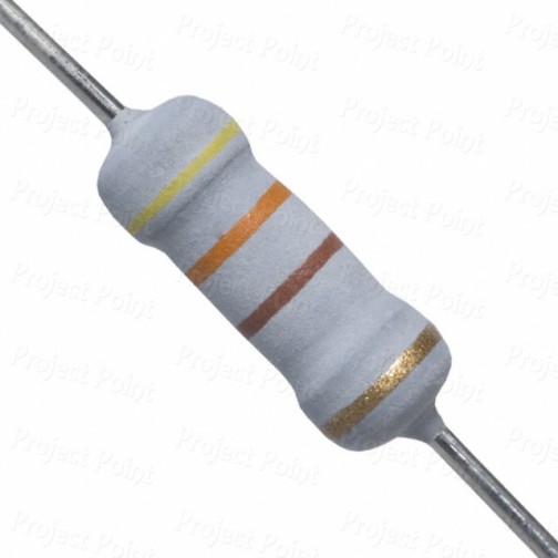 430 Ohm 1W Flameproof Metal Oxide Resistor - Medium Quality (Min Order Quantity 1pc for this Product)