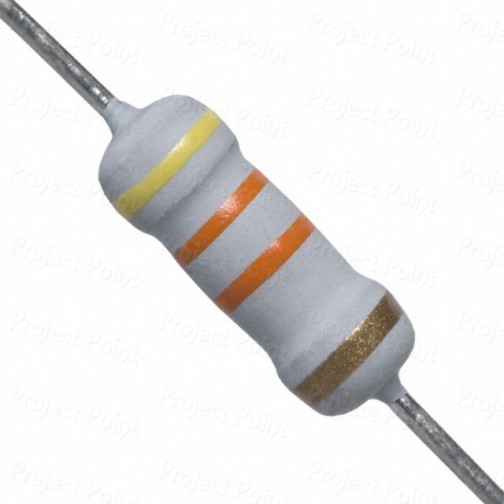 43K Ohm 1W Flameproof Metal Oxide Resistor - Medium Quality (Min Order Quantity 1pc for this Product)