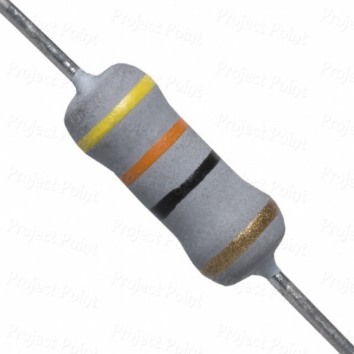 43 Ohm 1W Flameproof Metal Oxide Resistor - Medium Quality (Min Order Quantity 1pc for this Product)