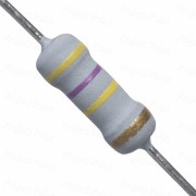 470K Ohm 1W Flameproof Metal Oxide Resistor - Medium Quality