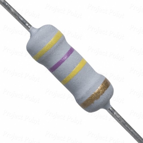 20pcs Metal Film Resistor 1W 1% 470K ohm 470Kohm 470KΩ 