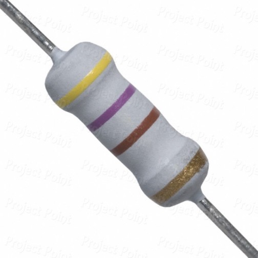 470 Ohm 1W Flameproof Metal Oxide Resistor - Medium Quality (Min Order Quantity 1pc for this Product)