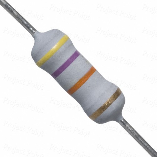 47K Ohm 1W Flameproof Metal Oxide Resistor - Medium Quality (Min Order Quantity 1pc for this Product)