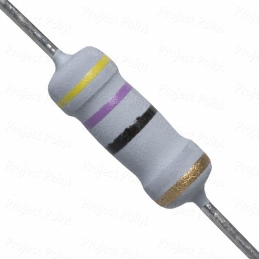 47 Ohm 1W Flameproof Metal Oxide Resistor - High Quality (Min Order Quantity 1pc for this Product)