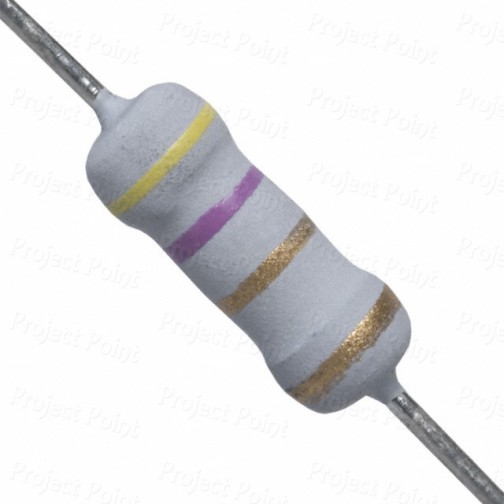 4.7 Ohm 1W Flameproof Metal Oxide Resistor - High Quality (Min Order Quantity 1pc for this Product)