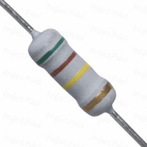 510K Ohm 1W Flameproof Metal Oxide Resistor - Medium Quality (Min Order Quantity 1pc for this Product)