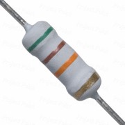 51K Ohm 1W Flameproof Metal Oxide Resistor - Medium Quality