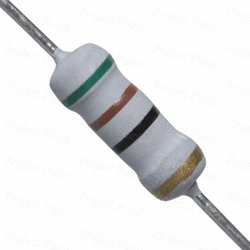 51 Ohm 1W Flameproof Metal Oxide Resistor - Medium Quality (Min Order Quantity 1pc for this Product)