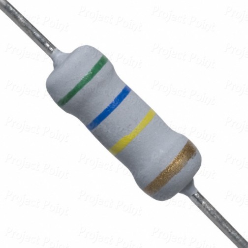 560K Ohm 1W Flameproof Metal Oxide Resistor - Medium Quality (Min Order Quantity 1pc for this Product)