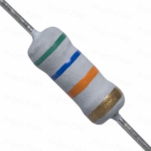 56K Ohm 1W Flameproof Metal Oxide Resistor - Medium Quality (Min Order Quantity 1pc for this Product)