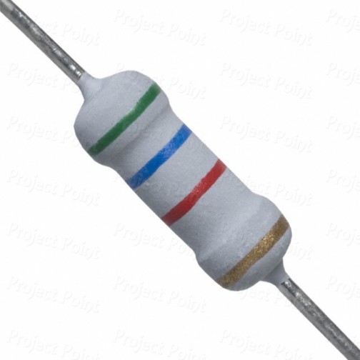 5.6K Ohm 1W Flameproof Metal Oxide Resistor - Medium Quality (Min Order Quantity 1pc for this Product)