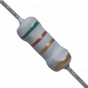 5.1 Ohm 1W Flameproof Metal Oxide Resistor - Medium Quality