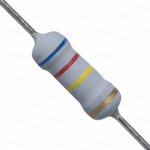 620K Ohm 1W Flameproof Metal Oxide Resistor - Medium Quality (Min Order Quantity 1pc for this Product)
