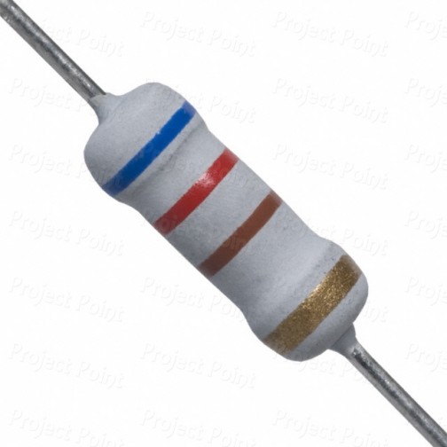 620 Ohm 1W Flameproof Metal Oxide Resistor - Medium Quality (Min Order Quantity 1pc for this Product)