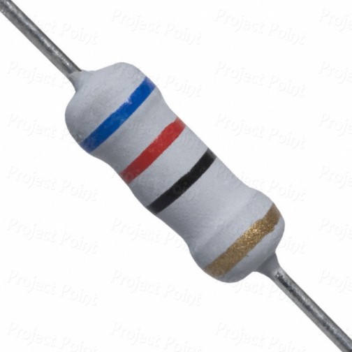 62 Ohm 1W Flameproof Metal Oxide Resistor - Medium Quality (Min Order Quantity 1pc for this Product)