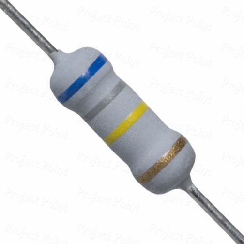 680K Ohm 1W Flameproof Metal Oxide Resistor - Medium Quality (Min Order Quantity 1pc for this Product)