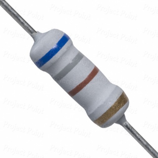 680 Ohm 1W Flameproof Metal Oxide Resistor - Medium Quality (Min Order Quantity 1pc for this Product)