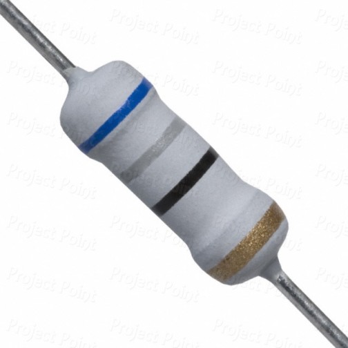 68 Ohm 1W Flameproof Metal Oxide Resistor - Medium Quality (Min Order Quantity 1pc for this Product)