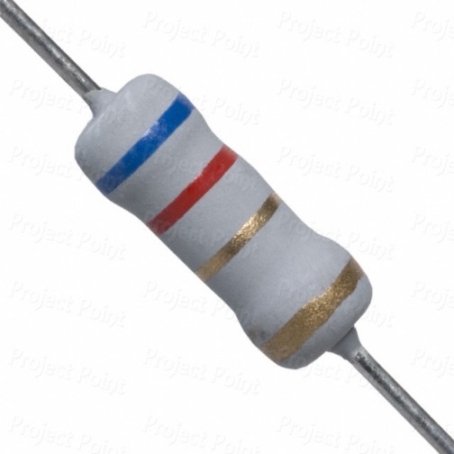 6.2 Ohm 1W Flameproof Metal Oxide Resistor - Medium Quality (Min Order Quantity 1pc for this Product)