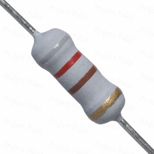 820 Ohm 2W Flameproof Metal Oxide Resistor - Medium Quality (Min Order Quantity 1pc for this Product)