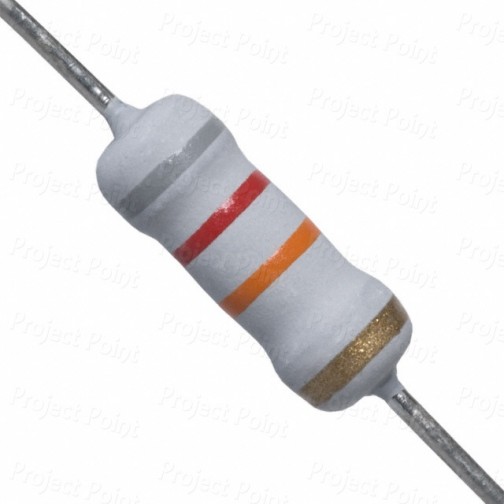 82K Ohm 1W Flameproof Metal Oxide Resistor - Medium Quality (Min Order Quantity 1pc for this Product)