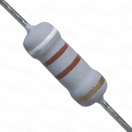 910 Ohm 1W Flameproof Metal Oxide Resistor - Medium Quality (Min Order Quantity 1pc for this Product)