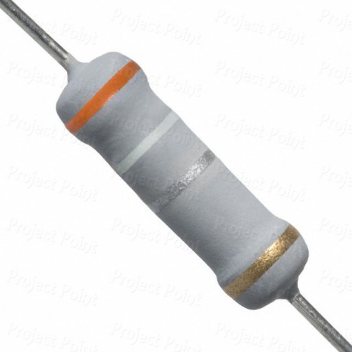 0.39 Ohm 2W Flameproof Metal Oxide Resistor - Medium Quality (Min Order Quantity 1pc for this Product)