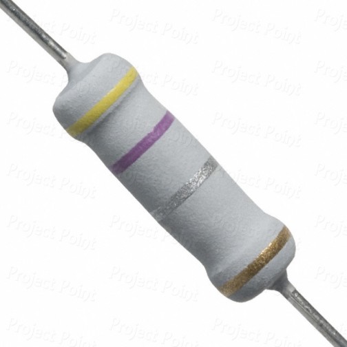 0.47 Ohm 2W Flameproof Metal Oxide Resistor - Medium Quality (Min Order Quantity 1pc for this Product)