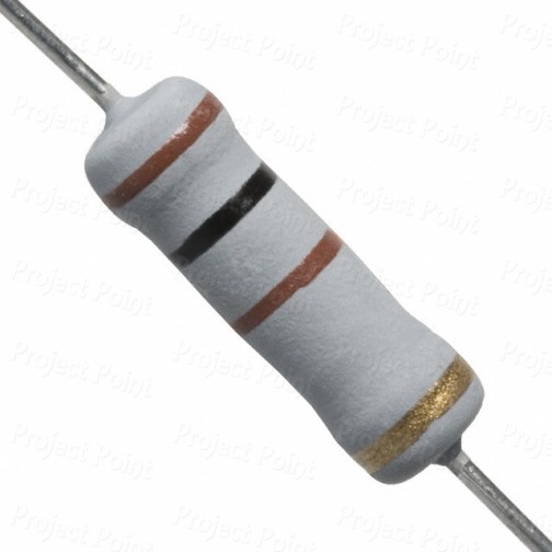 100 Ohm 2W Flameproof Metal Oxide Resistor - Medium Quality (Min Order Quantity 1pc for this Product)