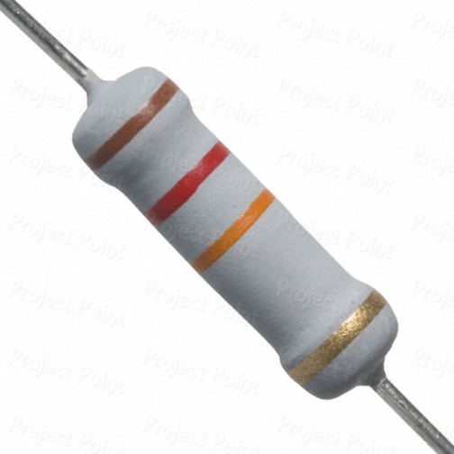 12K Ohm 2W Flameproof Metal Oxide Resistor - Medium Quality (Min Order Quantity 1pc for this Product)