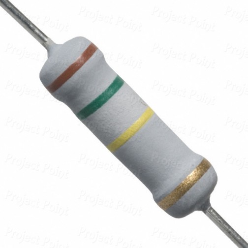 150K Ohm 2W Flameproof Metal Oxide Resistor - Medium Quality (Min Order Quantity 1pc for this Product)