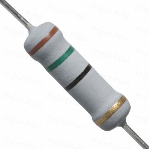 15 Ohm 2W Flameproof Metal Oxide Resistor - Medium Quality (Min Order Quantity 1pc for this Product)