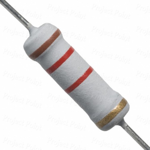1.2K Ohm 2W Flameproof Metal Oxide Resistor - Medium Quality (Min Order Quantity 1pc for this Product)