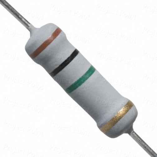 1M Ohm 2W Flameproof Metal Oxide Resistor - Medium Quality (Min Order Quantity 1pc for this Product)