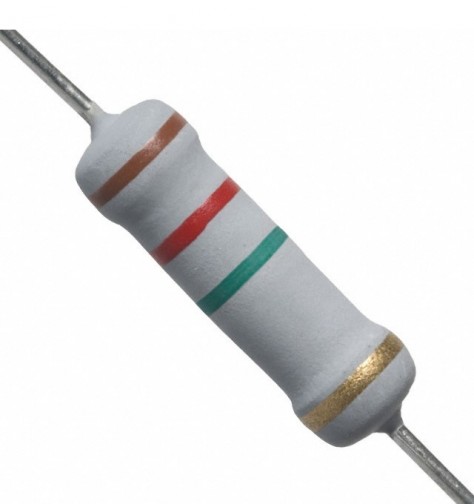 1.2M Ohm 2W Flameproof Metal Oxide Resistor - Medium Quality (Min Order Quantity 1pc for this Product)