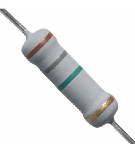 1.8M Ohm 2W Flameproof Metal Oxide Resistor - Medium Quality (Min Order Quantity 1pc for this Product)