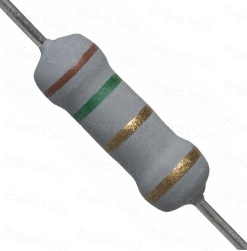 1.5 Ohm 2W Flameproof Metal Oxide Resistor - Medium Quality (Min Order Quantity 1pc for this Product)