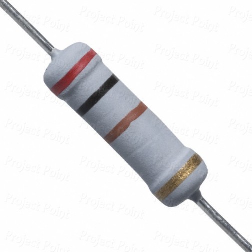 200 Ohm 2W Flameproof Metal Oxide Resistor - Medium Quality (Min Order Quantity 1pc for this Product)