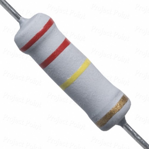 220K Ohm 2W Flameproof Metal Oxide Resistor - Medium Quality (Min Order Quantity 1pc for this Product)