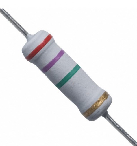 2.7M Ohm 2W Flameproof Metal Oxide Resistor - Medium Quality (Min Order Quantity 1pc for this Product)