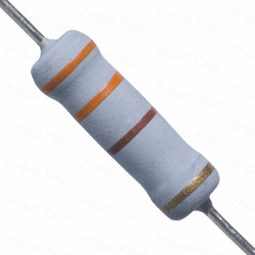 330 Ohm 2W Flameproof Metal Oxide Resistor - Medium Quality (Min Order Quantity 1pc for this Product)