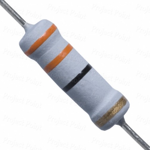 33 Ohm 2W Flameproof Metal Oxide Resistor - Medium Quality (Min Order Quantity 1pc for this Product)