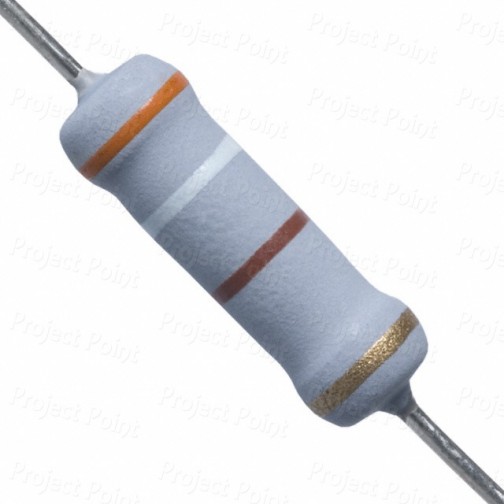 390 Ohm 2W Flameproof Metal Oxide Resistor - Medium Quality (Min Order Quantity 1pc for this Product)