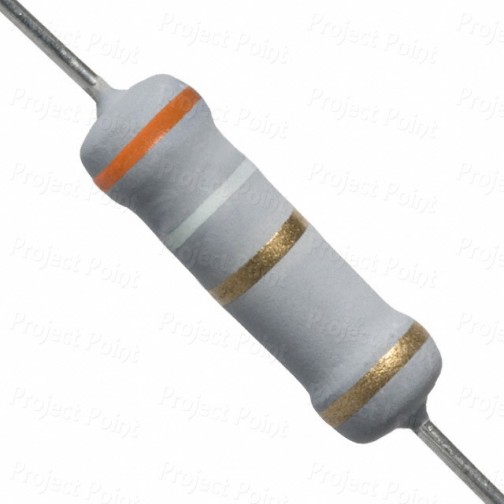 3.9 Ohm 2W Flameproof Metal Oxide Resistor - Medium Quality (Min Order Quantity 1pc for this Product)