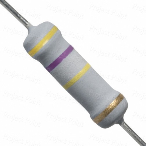 470K Ohm 2W Flameproof Metal Oxide Resistor - Medium Quality (Min Order Quantity 1pc for this Product)