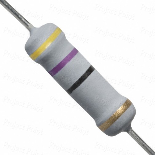 47 Ohm 2W Flameproof Metal Oxide Resistor - Medium Quality (Min Order Quantity 1pc for this Product)
