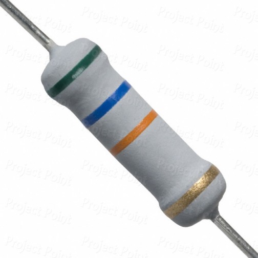 56K Ohm 2W Flameproof Metal Oxide Resistor - Medium Quality (Min Order Quantity 1pc for this Product)